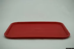 Пластиковый прямоугольный поднос (красный цвет)
