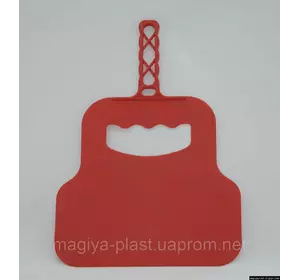 Лопатка-веер для раздувания углей с удобной ручкой 30см х 21см (красный цвет)