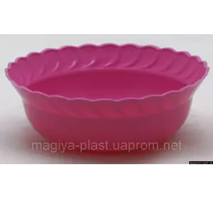 Пластмассовая круглая суповая тарелка 500мл Ø16 см (разные цвета)