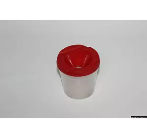 Пластмассовый стаканчик для кисточки "непроливайка" 200 мл (разные цвета крышки)