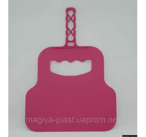 Лопатка-веер для раздувания углей с удобной ручкой 30см х 21см (малиновый цвет)