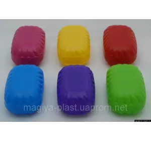 Пластмассовая закрытая мыльница футляр (разные цвета)