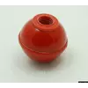 Пластмассовая круглая барашковая ручка с резьбой М10 из переработанных полимеров (красный цвет)