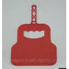 Лопатка-веер для раздувания углей с удобной ручкой 30см х 21см (красный цвет)