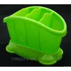 Пластиковая подставка-сушка для столовых приборов "Овальная" (салатовый цвет)