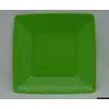 Пластмассовая квадратная закусочная (салатная) тарелка 18см х 18см (салатовый цвет)