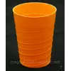 Пластиковый стакан 300 мл с вылитым узором с наружной стороны (оранжевый цвет)