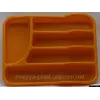 Пластиковый прямоугольный лоток-вкладыш в шуфлядку для столовых приборов 34см х 26см (оранжевый цвет)
