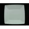 Пластмассовая квадратная закусочная (салатная) тарелка 18см х 18см (белый цвет)