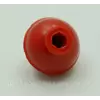 Пластмассовая круглая барашковая ручка с резьбой М6 из переработанных полимеров (красный цвет)