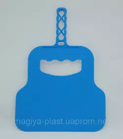Лопатка-веер для раздувания углей с удобной ручкой 30см х 21см (голубой цвет)