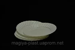 Пластмассовая круглая закусочная (салатная) тарелка Ø17.5 см (белый цвет) Пластмассовая круглая закусочная (салатная) тарелка Ø17.5 см (белый цвет)