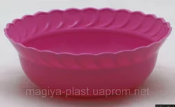 Пластмассовая круглая суповая тарелка 500мл Ø16 см (разные цвета)
