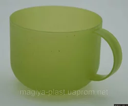 Пластмассовая кружка "бочка" 500 мл (салатовый цвет)