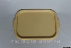 Пластиковый прямоугольный поднос с ручками (разные цвета)