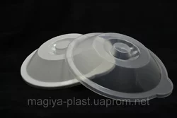Пластиковая фигурная крышка с ручкой на ведро 8л с удобным носиком-сливом (натуральный цвет) Пластиковая фигурная крышка с ручкой на ведро 8л с удобным носиком-сливом (натуральный цвет)