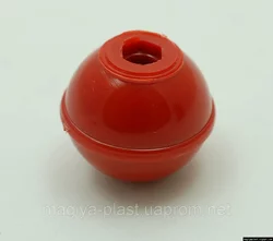 Пластмассовая круглая барашковая ручка с резьбой М8 из переработанных полимеров (красный цвет)