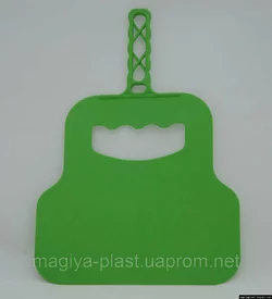 Лопатка-веер для раздувания углей с удобной ручкой 30см х 21см (зеленый цвет)