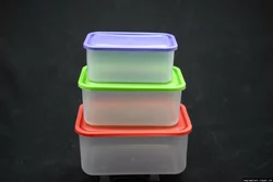 Набор пластиковых прямоугольных контейнеров (лотков) "3в1" с мягкими крышками(лотки объемом: 0.8л, 1.2л, 1.9л)