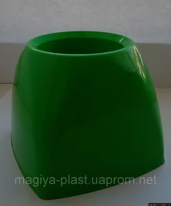 Пластиковая квадратная подставка под ершик для унитаза (цвет красный)