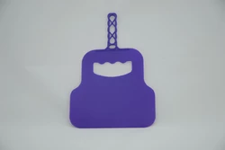 Лопатка-веер для раздувания углей с удобной ручкой 30см х 21см (сиреневый цвет)
