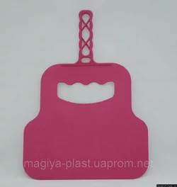 Лопатка-веер для раздувания углей с удобной ручкой 30см х 21см (малиновый цвет)