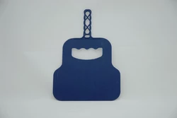 Лопатка-веер для раздувания углей с удобной ручкой 30см х 21см (синий цвет)