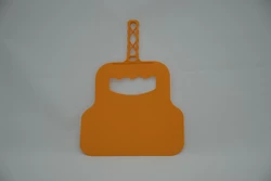 Лопатка-веер для раздувания углей с удобной ручкой 30см х 21см (оранжевый цвет)