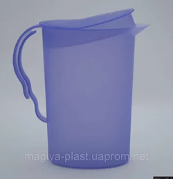 Пластиковый кувшин 2.2л с крышкой (фиолетового цвета)