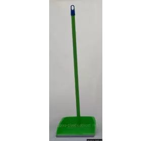 Пластмассовый совок "ленивец" с длинной металлической ручкой (кием) 23см х 80см (разные цвета)
