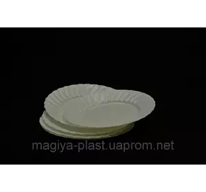 Пластмассовая круглая закусочная (салатная) тарелка Ø17.5 см (белый цвет) Пластмассовая круглая закусочная (салатная) тарелка Ø17.5 см (белый цвет)