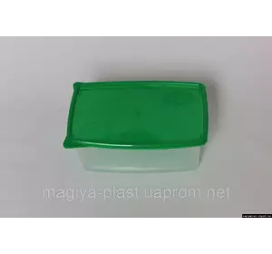 Пластиковый прямоугольный контейнер (лоток) 0.8л "Европейский" с жесткой крышкой (разные цвета крышки) Пластиковый прямоугольный контейнер (лоток) 0.8л "Европейский" с жесткой крышкой (разные цвета крышки)