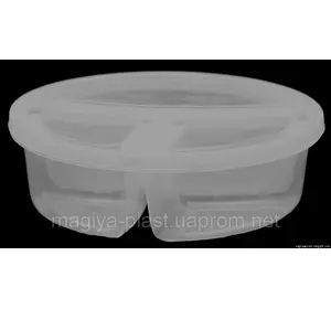 Лоток тройной круглый (менажница с крышкой) Лоток тройной круглый (менажница с крышкой)