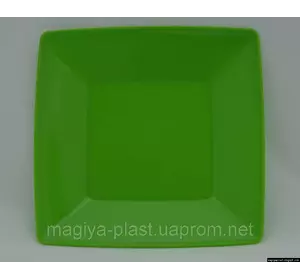 Тарелка квадратная (цв.салатовый) Тарелка квадратная (цв.салатовый)