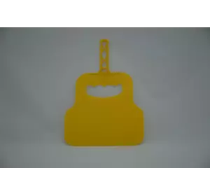 Лопатка-веер для раздувания углей с удобной ручкой 30см х 21см (желтый цвет)