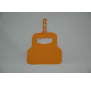 Лопатка-веер для раздувания углей с удобной ручкой 30см х 21см (оранжевый цвет)