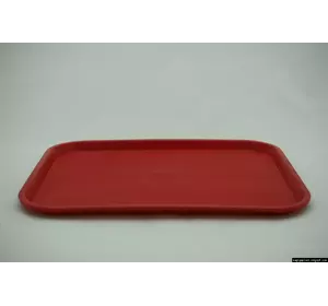 Пластиковый прямоугольный поднос (красный цвет) Пластиковый прямоугольный поднос (красный цвет)